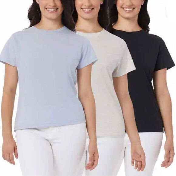 32 Degrees Ladies' Cotton Blend Tee, 3-pack Small - Picture 8 of 9